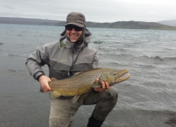 Matt with a 20 pound trout Lake Thingvellir