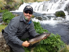 Truot fishing in Iceland