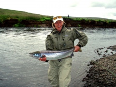 Susan P.Kennedy with nice salmon from Vididalsa
