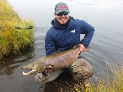 Record salmon. 104 cm 11KG West Ranga salmon fishing