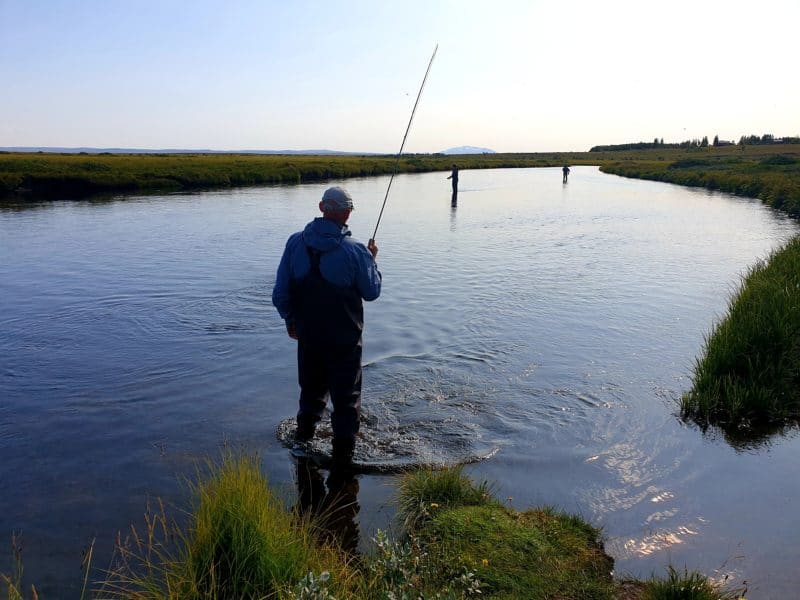 Fishing Iceland offers fishing day tours for salmon and trout in Iceland. We have great destinations near Reykjavik and Akureyri to fish for Trout or Salmon

Iceland-fishing-trout-salmon-fly fishing
fly fishing in Iceland
Day trips are a great choice for those who are looking for a  memorable fishing experience on their visit to Iceland.

We offer a professional touring guide, who will make sure that you catch as much as possible on your fishing trip.